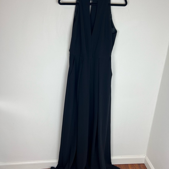 Karen Millen Soft Tailored Halter Top Wide Leg Jumpsuit Black Size 8 - Picture 5 of 11